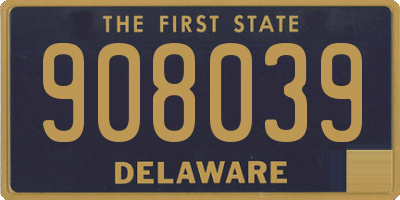 DE license plate 908039