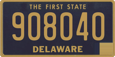 DE license plate 908040