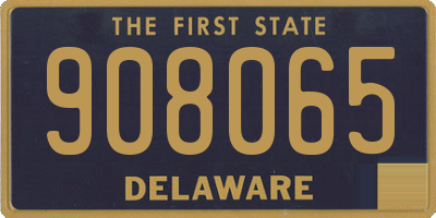 DE license plate 908065