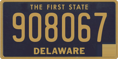 DE license plate 908067