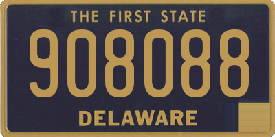 DE license plate 908088