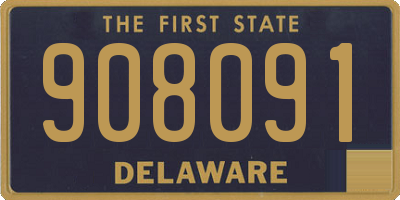 DE license plate 908091