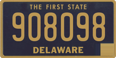 DE license plate 908098
