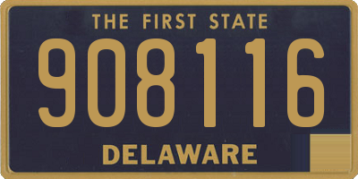 DE license plate 908116