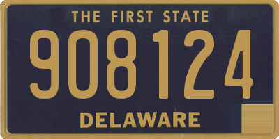 DE license plate 908124