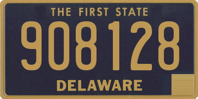 DE license plate 908128