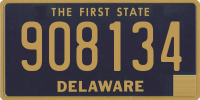 DE license plate 908134