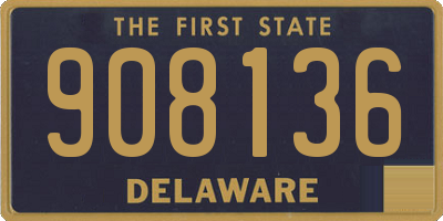 DE license plate 908136