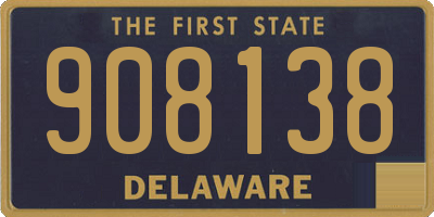 DE license plate 908138