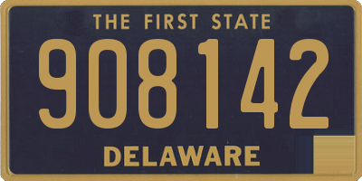 DE license plate 908142