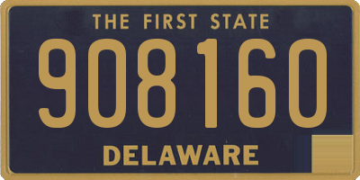 DE license plate 908160