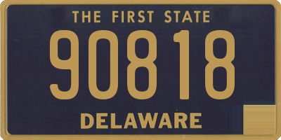 DE license plate 90818