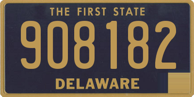 DE license plate 908182