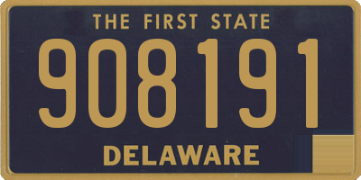 DE license plate 908191