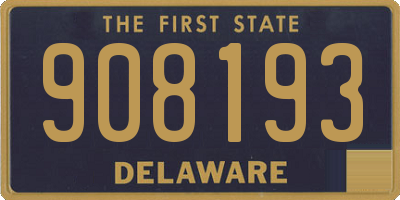 DE license plate 908193