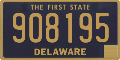 DE license plate 908195
