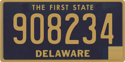 DE license plate 908234