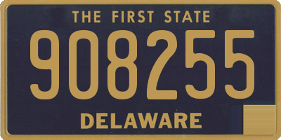 DE license plate 908255