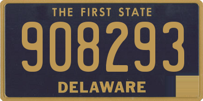 DE license plate 908293
