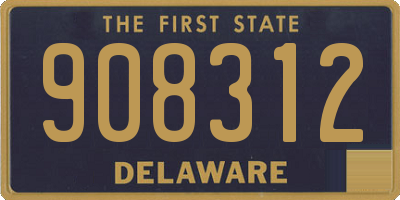 DE license plate 908312