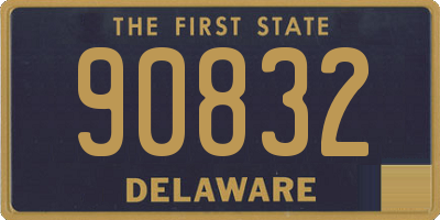 DE license plate 90832