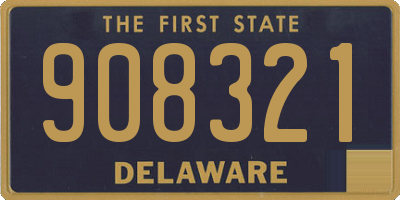 DE license plate 908321
