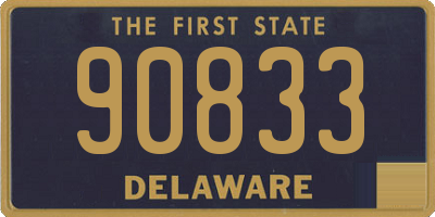 DE license plate 90833