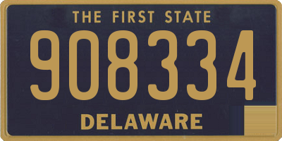 DE license plate 908334