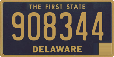 DE license plate 908344