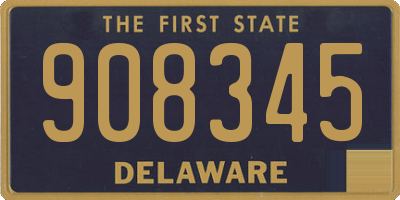 DE license plate 908345