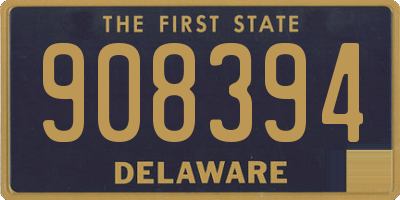 DE license plate 908394
