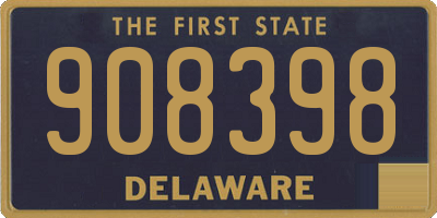 DE license plate 908398