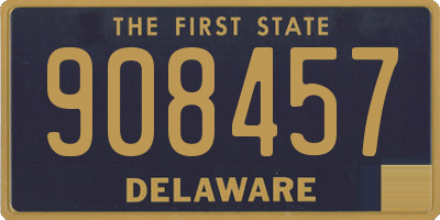 DE license plate 908457