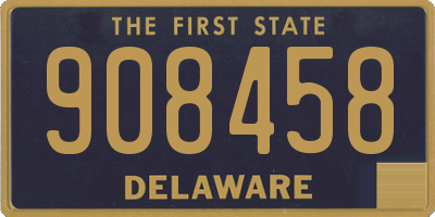 DE license plate 908458