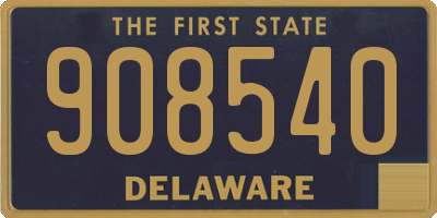 DE license plate 908540