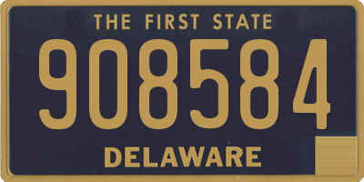 DE license plate 908584