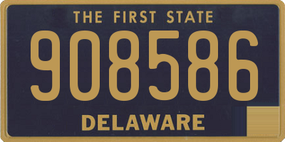 DE license plate 908586