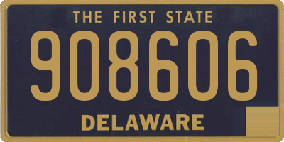 DE license plate 908606