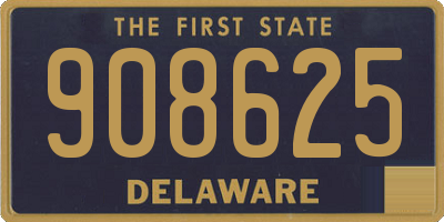 DE license plate 908625