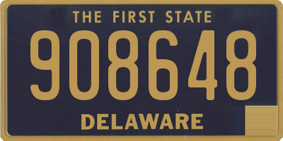 DE license plate 908648
