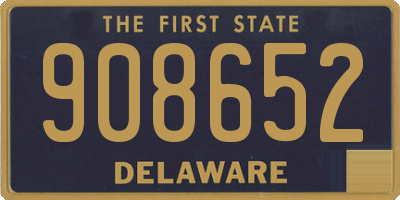 DE license plate 908652