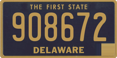 DE license plate 908672