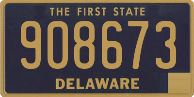 DE license plate 908673