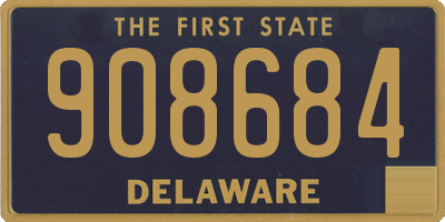 DE license plate 908684