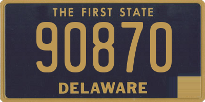 DE license plate 90870