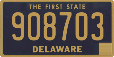 DE license plate 908703