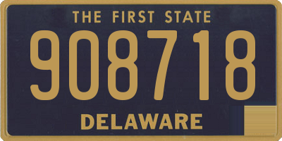 DE license plate 908718