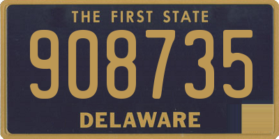 DE license plate 908735