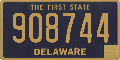 DE license plate 908744