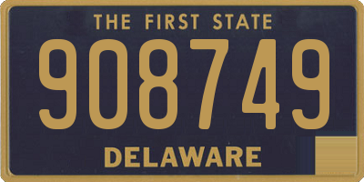 DE license plate 908749